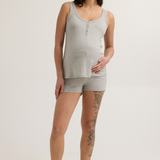 Soft Modal Rib Maternity Short (Grey) | CARRY