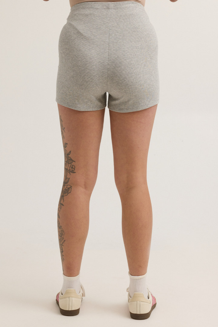 Soft Modal Rib Maternity Short (Grey) | CARRY