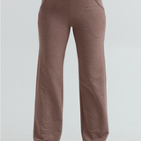 Cozy Fleece Maternity Wide-Leg Pant (Mocha) | CARRY