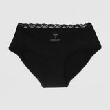 Organic Cotton Lacey Briefs (Black) | Ripe Maternity
