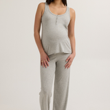 Soft Modal Rib Over Bump Maternity Pant (Grey) | CARRY