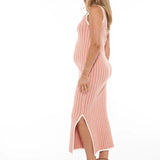 Sunset Column Knit Dress by Bae The Label in Orange | Carry Maternity | Maternity and Nursing Dresses Canada