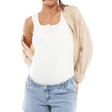 Sunday Stroll Maternity Denim Short (Pacific Blue) | Bae The Label