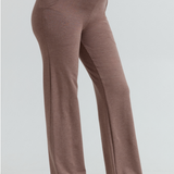 Cozy Fleece Maternity Wide-Leg Pant (Mocha) | CARRY