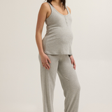 Soft Modal Rib Over Bump Maternity Pant (Grey) | CARRY