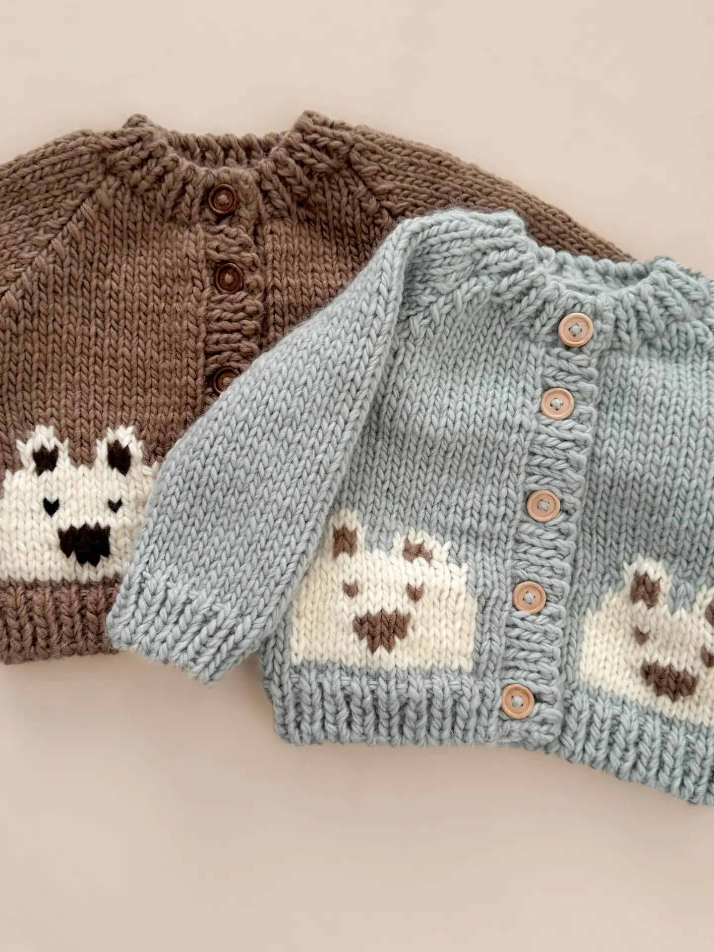 Bear Baby Cardigan (Tan) | The Blueberry Hill Canada