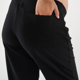 Made from soft, breathable Lyocell fabric, the Everyday Sweatpant sits comfortably below the bump with an elastic waist and ankle cuffs for a secure fit without pressure. The relaxed leg and single back pocket add casual style, while the low-rise design sits comfortably under growing bellies for all-day ease.