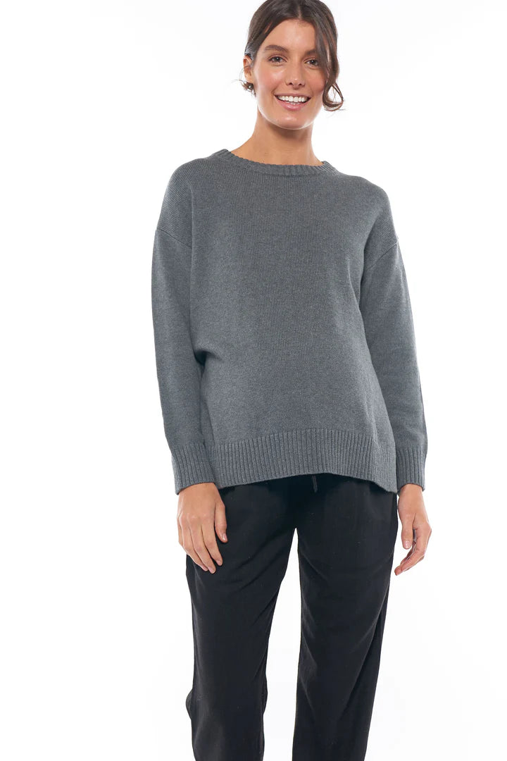 Maternity Knit Sweater (Charcoal) | Bae The Label Canada