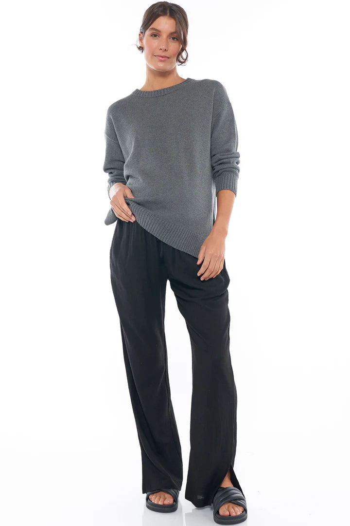 Maternity Knit Sweater (Charcoal) | Bae The Label Canada