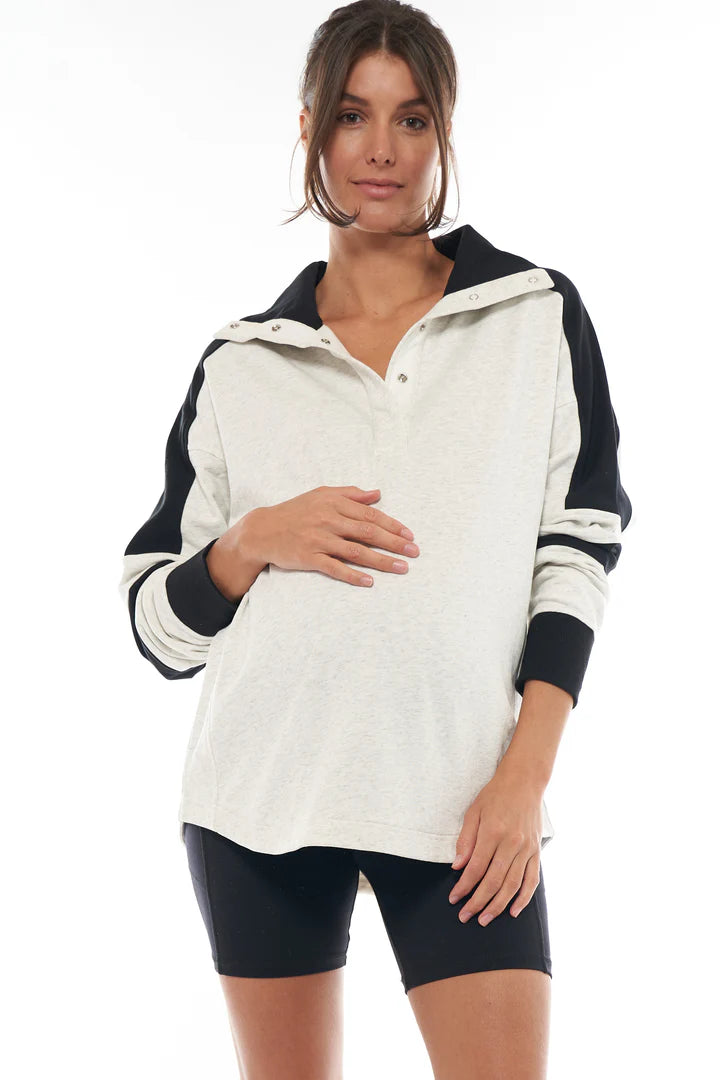 Polo Nursing Sweatshirt | Bae The Label Canada