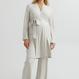 Bamboo Classic Maternity Robe (Grey Mix) | CARRY