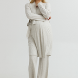 Bamboo Classic Maternity Robe (Grey Mix) | CARRY