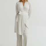 Bamboo Classic Maternity Robe (Grey Mix) | CARRY