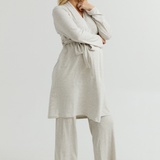 Bamboo Classic Maternity Robe (Grey Mix) | CARRY