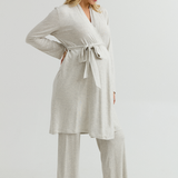 Bamboo Classic Maternity Robe (Grey Mix) | CARRY