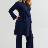 Bamboo Classic Maternity Robe (Navy) | CARRY