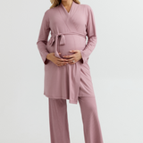 Bamboo Classic Maternity Robe (Peony) | CARRY