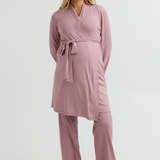 Bamboo Classic Maternity Robe (Peony) | CARRY