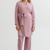 Bamboo Classic Maternity Robe (Peony) | CARRY