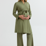 Bamboo Classic Maternity Robe (Sage Green) | CARRY