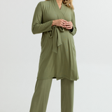 Bamboo Classic Maternity Robe (Sage Green) | CARRY