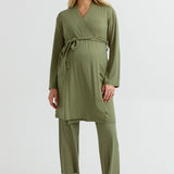 Bamboo Classic Maternity Robe (Sage Green) | CARRY