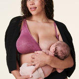 Body Silk Seamless Nursing Bra - Berry Jacquard | Bravado Designs | CARRY | Maternity and Nursing Bras Canada