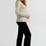 Layered Knit Nursing Top (Oatmeal) | CARRY Canada