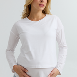 Brie Layered Knit Nursing Top (White) | CARRY