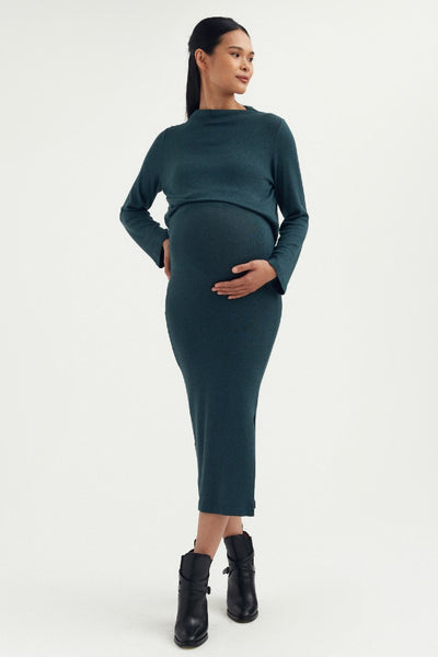 Butter-Soft Knit Skirt - Teal | CARRY | Maternity Skirts Canada