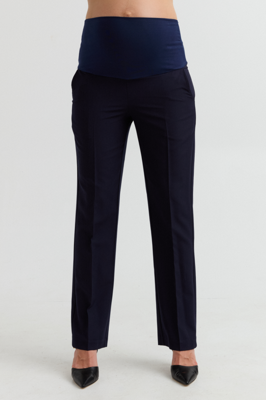 Maternity Straight-Leg Work Pant (Navy) | CARRY