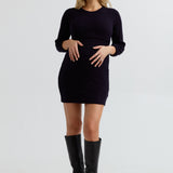 Soft Knit Maternity & Nursing Dress (Navy) | CARRY