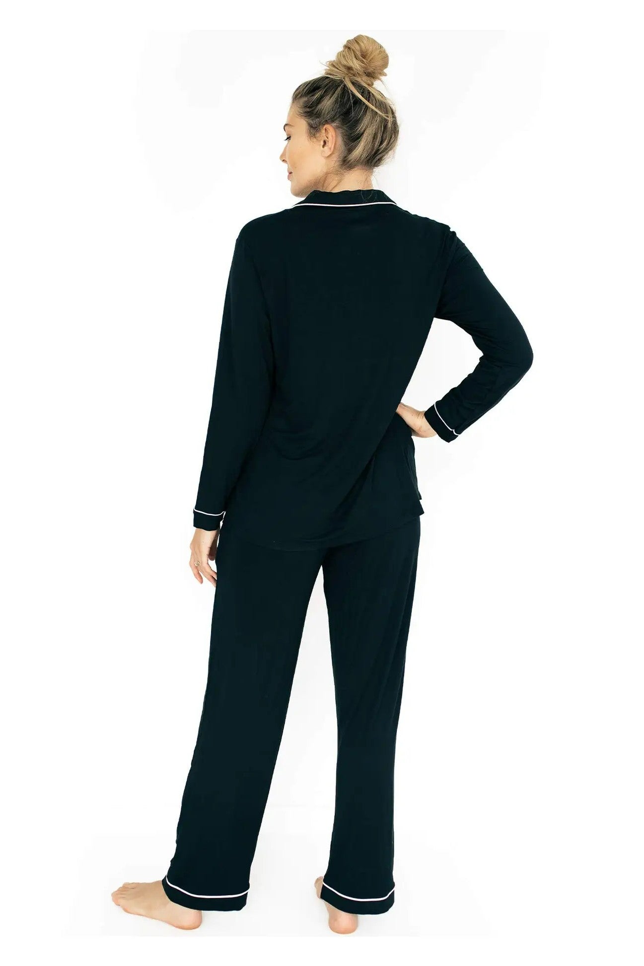 Kindred Bravely Clea Bamboo Classic Long Sleeve Maternity & Nursing Pajama  Set (Black, X-Large) - Yahoo Shopping