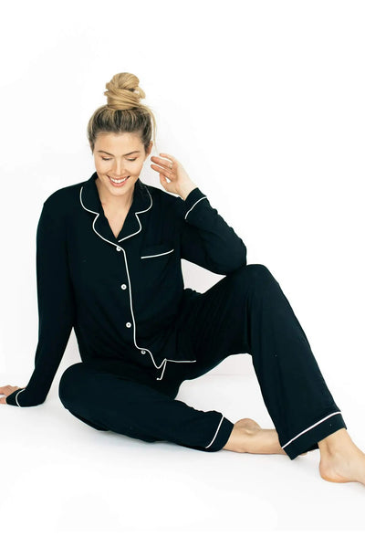 Clea Bamboo Classic Long Sleeve Pajama Set | Kindred Bravely | Maternity Pajamas Canada