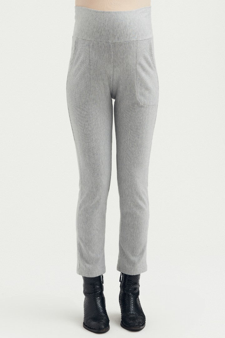 Cozy Fleece Ankle Pant - Grey Marle | CARRY | Maternity Pants Canada