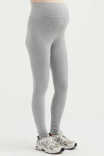 Cozy Fleece Legging - Grey Marle | CARRY | Maternity Leggings Canada