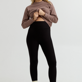 Cozy Fleece Maternity Legging (Black) | CARRY