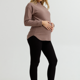 Cozy Fleece Maternity Legging (Black) | CARRY