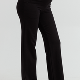 Cozy Fleece Maternity Wide-Leg Pant (Black) | CARRY Canada