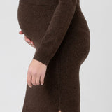 Dani Knit Skirt | Ripe Maternity | Chocolate | Maternity Skirts Canada