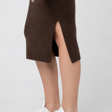 Dani Knit Skirt | Ripe Maternity | Chocolate | Maternity Skirts Canada