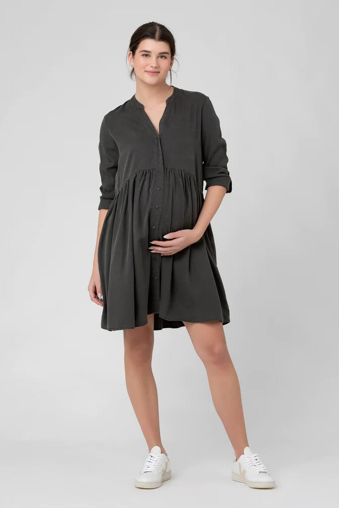Demi Tencel Olive Maternity & Nursing Dress | Ripe | CARRY | Toronto