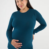 This classic long sleeve maternity fitted tee is a silhouette you know and love, expertly designed for comfort at every stage. Made in the softest cotton modal fabric. Perfect on its own or as a layering piece. 