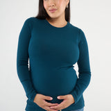 This classic long sleeve maternity fitted tee is a silhouette you know and love, expertly designed for comfort at every stage. Made in the softest cotton modal fabric. Perfect on its own or as a layering piece. 