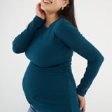 This classic long sleeve maternity fitted tee is a silhouette you know and love, expertly designed for comfort at every stage. Made in the softest cotton modal fabric. Perfect on its own or as a layering piece. 