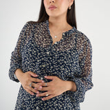 Our new favourite maternity top for now (and beyond)! Designed with feminine gathers at the shoulder and crafted from lightweight chiffon, creating an airy silhouette.