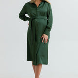 Grace Satin Shirt Dress