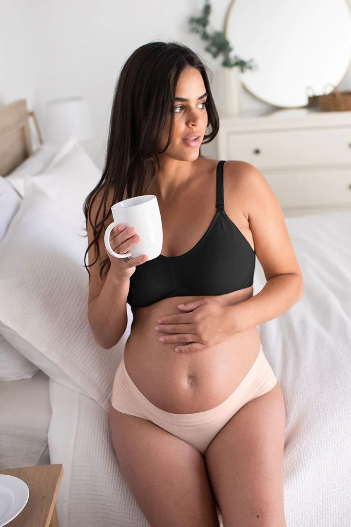 YDKZYMD Womens Underwear Moisture Wicking Pregnancy Low Rise Stretchy 100%  Cotton Maternity Bikini Panty 3 Pack M-2XL 