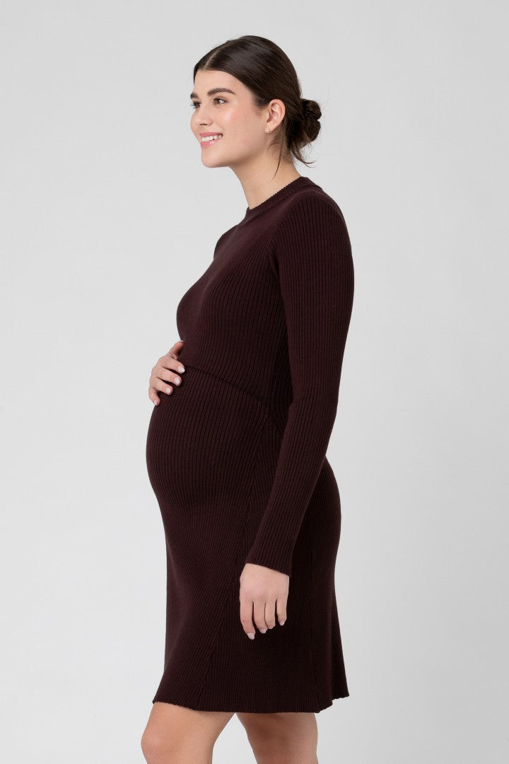 Hailey Rib Knit Nursing Dress | Ripe Maternity | Maternity and Nursing Dresses Canada