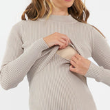 Lift Up Nursing Knit (Stone) | Ripe Maternity Canada